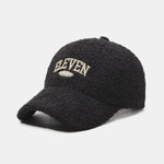 Eleven Embroidery Warm Teddy Plush Baseball Cap