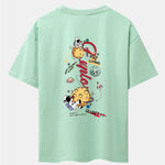Planet Astronaut Print Drop Shoulder Oversize T-Shirt