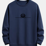Peeking Poodle Dog Print Relax Fit Sweatshirt