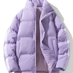 Waffle Zip Up Puffer Coat