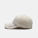 Embroidery Letter Plush Warm Baseball Cap