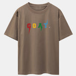 Goat Print Drop Shoulder Oversize T-Shirt