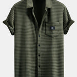 Short Sleeve Waffle Shirt & Waffle Drawstring Shorts