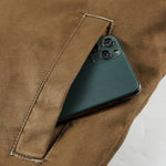 Faux Suede Teddy Lined Utility Jacket