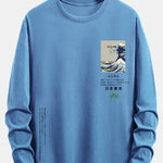 Long Sleeve Tokyo Ukiyo-e Print Cotton T-Shirt