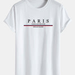 Stripe Paris Slogan Print Cotton Arc Home T-Shirt
