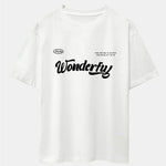 Wonderful Slogan Print Drop Shoulder Oversize T-Shirt