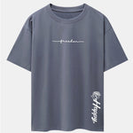 Rose With Slogan Print Drop Shoulder Oversize T-Shirt