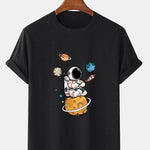 Planet Astronaut Print T-Shirt