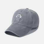 Smiling Face Pttern Versatile Casual Washed Cotton Baseball Cap