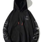 Relax Fit Ghost Print Hoodie