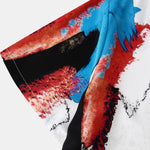 Colorful Brushstroke Print Button Up Shirt