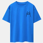 Cat With Sunglasses Print Drop Shoulder Oversize T-Shirt
