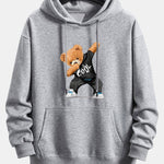 Cool Bear Print Relax Fit Hoodie