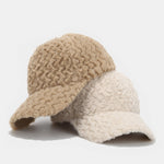 Wave Shape Solid Color Plush Baseball Cap