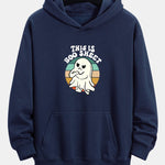 Ghost Slogan Print Relax Fit Hoodie