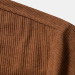 Short Sleeve Patch Pockets Corduroy Shirt