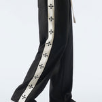 Relax Fit Cross Side Stripe Straight Leg Pants