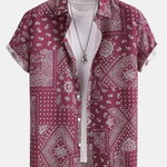 Paisley Print Button Up Shirt #Random Pattern Design#