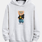 Hip Hop Bear Print Relax Fit Hoodie