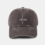 Relax Pattern Classic Retro Washed Distressed Cotton Baseball Cap