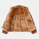Faux Fur Lined Suede Jacket