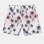 Palm Tree Print T-shirt & Palm Tree Print Swim Shorts