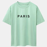 Paris Print Dropped Shoulders Oversize T-Shirt