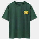 Happy And Sad Face Print Drop Shoulder Oversize T-Shirt