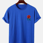 Dissolving Rose Slogan Print T-Shirt