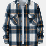 Double Pockets Flannel Plaid Overshirt