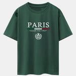 Paris Slogan Print Drop Shoulder Oversize T-Shirt