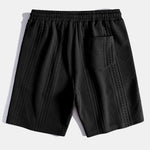 Geometric Jacquard Drawstring Shorts