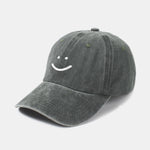 Smiling Face Pattern Neutral Casual Washed Cotton Baseball Cap