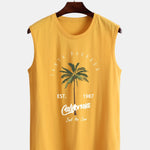 California Palm Tree Print Tank Top