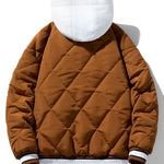 2 in 1 Quilted Hooded Baseball Jacket
