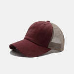 Washed Distressed Mesh Cotton Baseball Cap