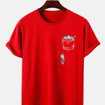 Cat In Pocket Print T-Shirt