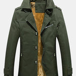 Long Line Teddy Lined Chino Coat