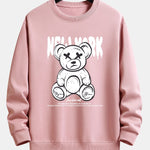 Slogan Bear Print Relax Fit Sweatshirt