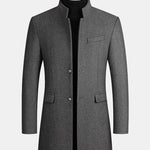 Stand Collar Woolen Overcoat