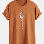 Regular Fit Earphone Print Cotton T-Shirt