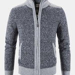 Contrast Zip Up Sweater