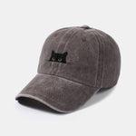 Cat Pattern Casual Washed Cotton Baseball Cap