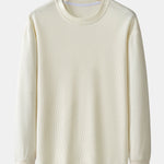 Long Sleeve Relax Fit Knit Ribbed T-Shirt