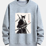Warrior Cat Print Relax Fit Sweatshirt