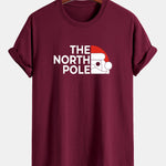 Regular Fit Santa Claus Slogan Print Cotton T-Shirt