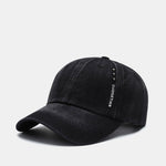 Rivet Solid Color Washed Distressed Baseball Cap