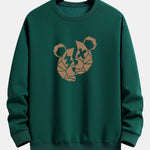 Geometric Bear Print Relax Fit Sweatshirt