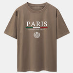Paris Slogan Print Drop Shoulder Oversize T-Shirt